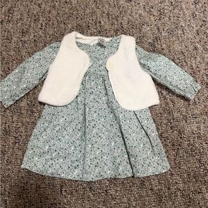 Carter's Green Floral Dress